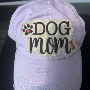 Dog Mom Embroidered Patch Cap - Lavender